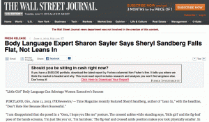 The Wall Street Journal online edition printed Sharon Sayler's press release word-for-word